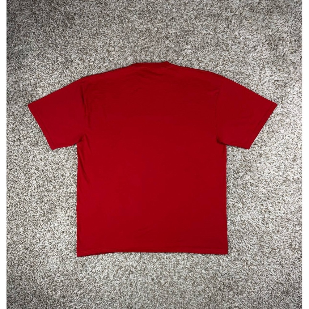Vintage Marithe Francois Girbaud XXL Red Distressed Logo Tee Y2K Hip Hop Skate - Picture 9 of 9